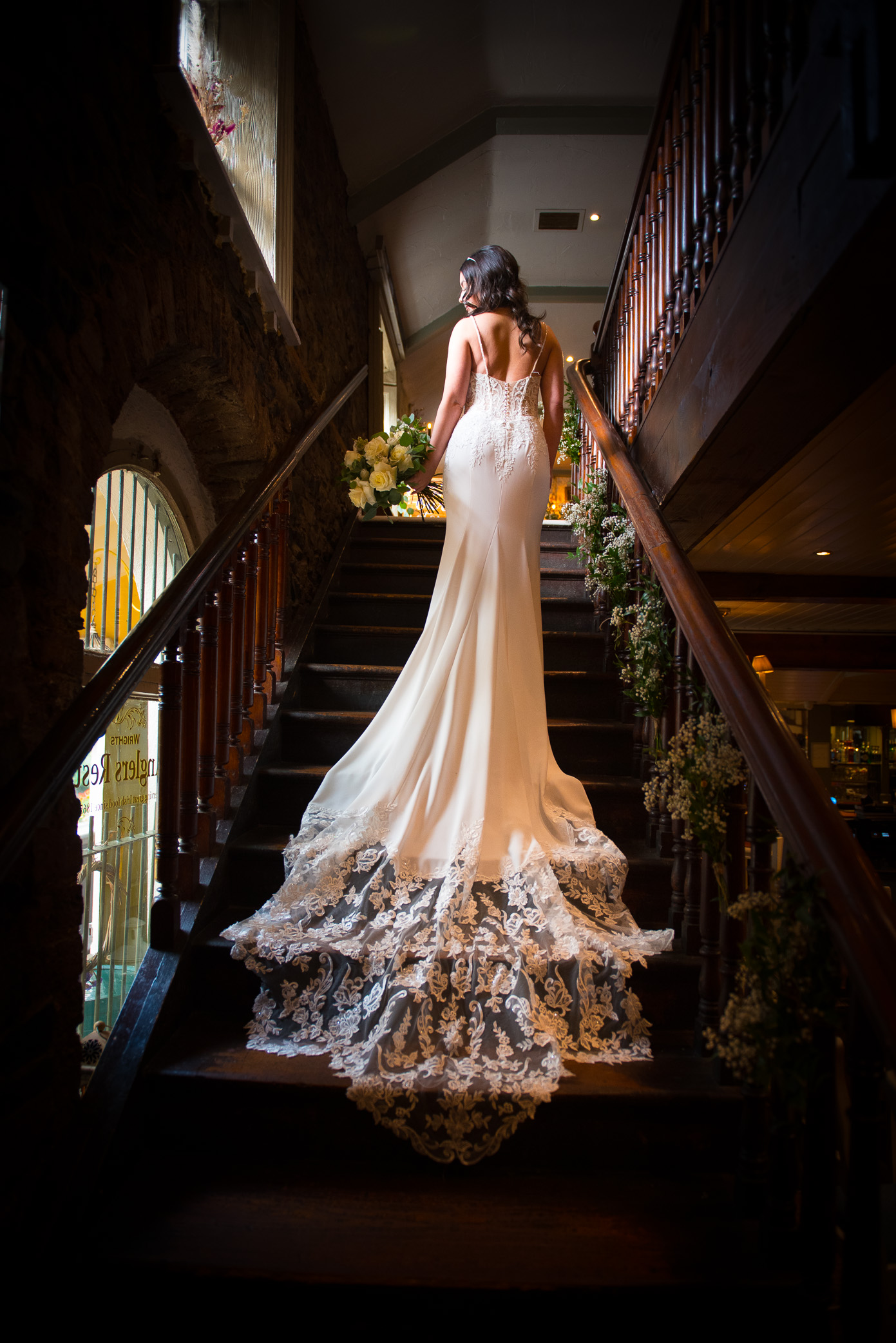 Sarah Wedding Dress Stairs Sarah Wedding Dress Stairs